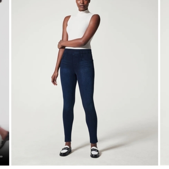 SPANX Jean-ish Ankle Leggings in Twilight Rinse, sz 3X - Picture 1 of 16